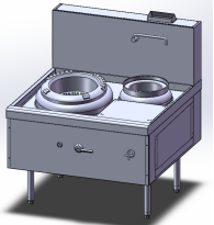 广式单炒单尾炒炉（规格1200×1250×800+450）