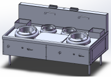 广式双炒双尾炒炉（规格2000×1100×800+450）